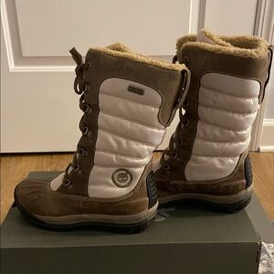 Timberland Brown and Cream Winter Boots